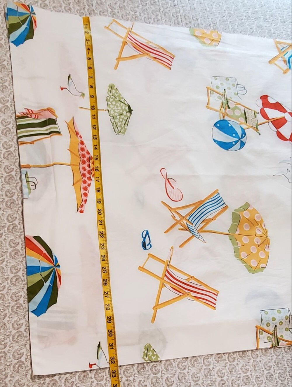 Company Store Whimsy Beach Motiff Org. Cotton Percale 7 Pc. King Bedding Set - Picture 13 of 14